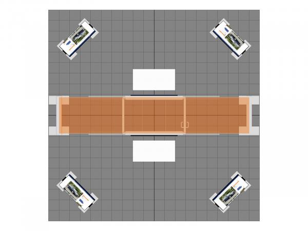 RE-9041 Island Rental Trade Show Exhibit -- Plan View