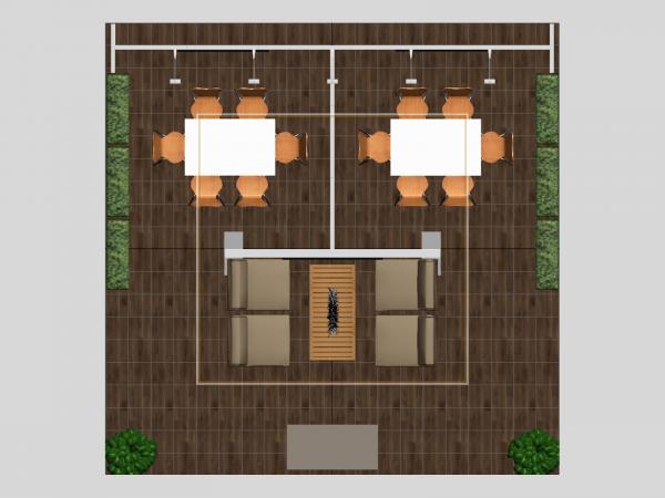 RE-9159 Island Rental Trade Show Exhibit -- Plan View